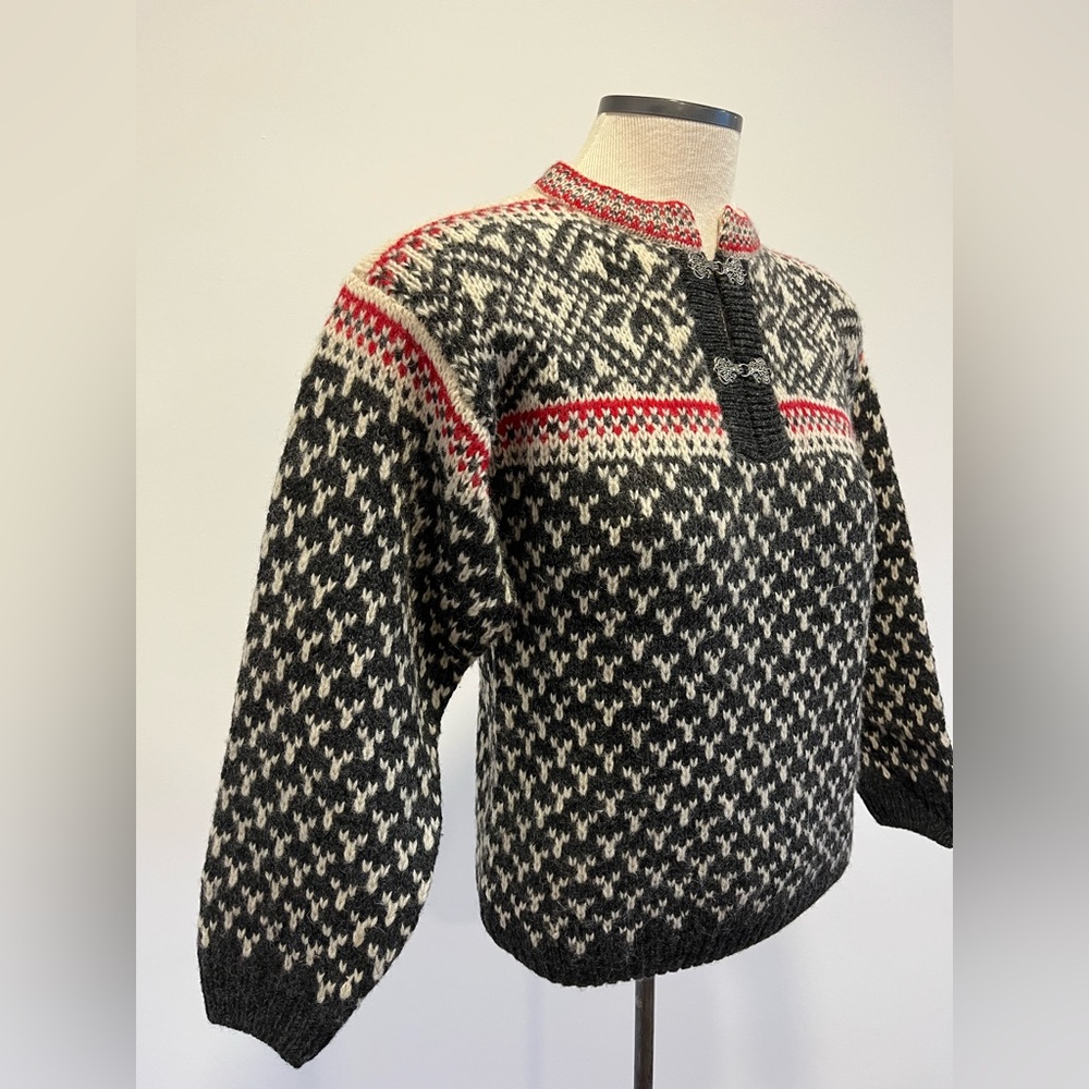 Vintage Bosselini Sport Wool Sweater Retro Alpine Knitwear Nordic Après-Ski s - Picture 4 of 10